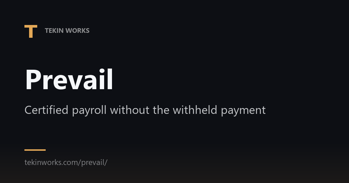 Prevail — Certified Payroll Compliance